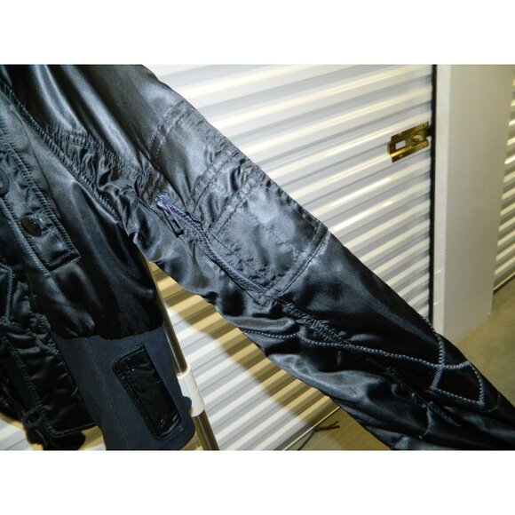 Christian Dior Black Satin & Faux Fur Cropped Jacket Size 6 Made In Italy - Picture 6 of 16